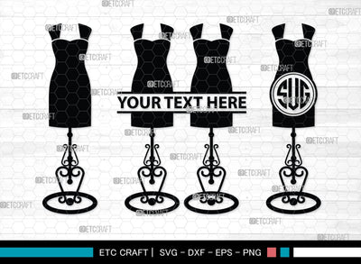 Mannequin Monogram, Mannequin Silhouette, Mannequin SVG, Seamstress Svg, Tailor Svg, Mannequin Stand Svg, SB00203 SVG ETC Craft 