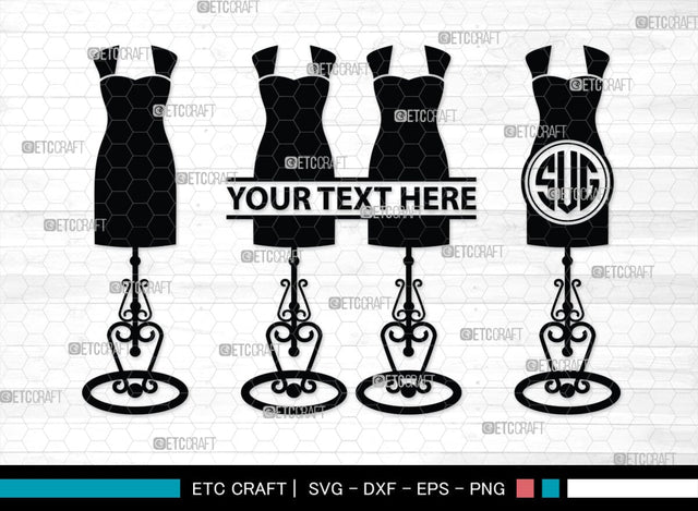 Mannequin Monogram, Mannequin Silhouette, Mannequin SVG, Seamstress Svg, Tailor Svg, Mannequin Stand Svg, SB00203 SVG ETC Craft 
