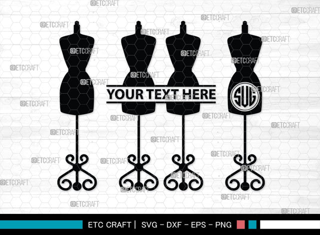 Mannequin Monogram, Mannequin Silhouette, Mannequin SVG, Seamstress Svg, Tailor Svg, Mannequin Stand Svg, SB00203 SVG ETC Craft 