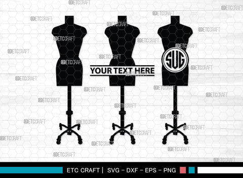 Mannequin Monogram, Mannequin Silhouette, Mannequin SVG, Seamstress Svg, Tailor Svg, Mannequin Stand Svg, SB00203 SVG ETC Craft 