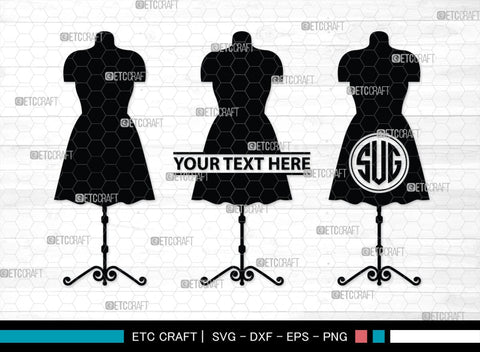 Mannequin Monogram, Mannequin Silhouette, Mannequin SVG, Seamstress Svg, Tailor Svg, Mannequin Stand Svg, SB00203 SVG ETC Craft 