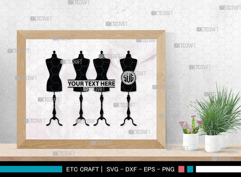 Mannequin Monogram, Mannequin Silhouette, Mannequin SVG, Seamstress Svg, Tailor Svg, Mannequin Stand Svg, SB00203 SVG ETC Craft 