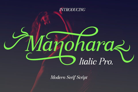 Manohara Italic Pro Font arwah studio 
