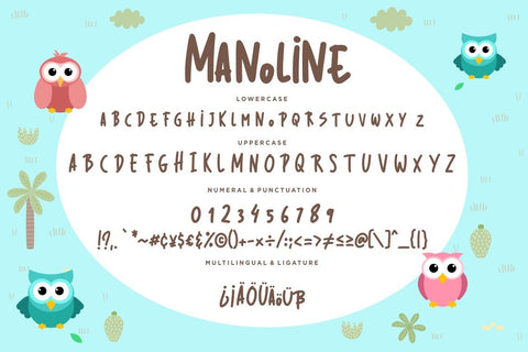 Manoline Fun Children Typeface Font Creatype Studio 