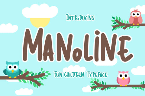Manoline Fun Children Typeface Font Creatype Studio 