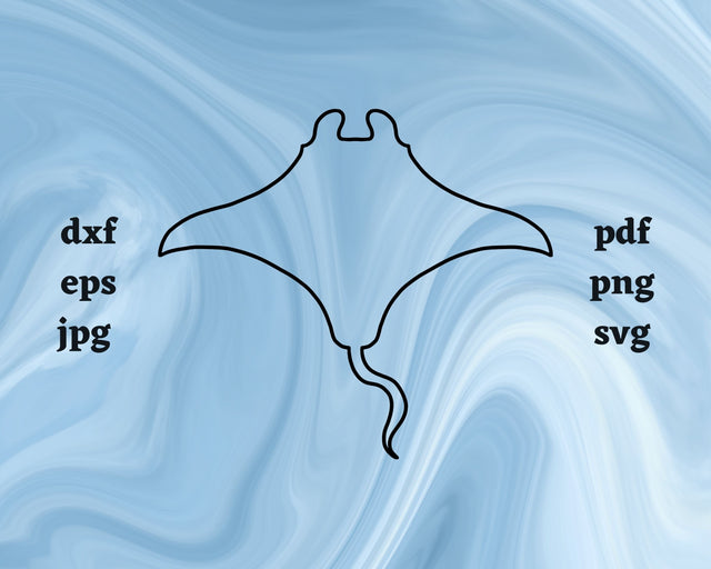 Manta Ray Outline SVG Cut File SVG Northern Light SVG 