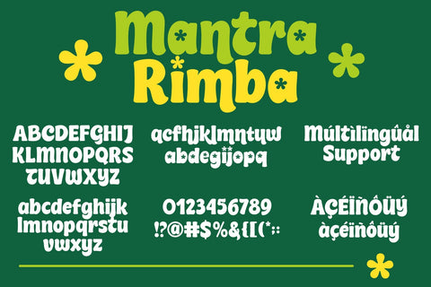 Mantra Rimba – Playful Display Font Font Four Lines Std. 