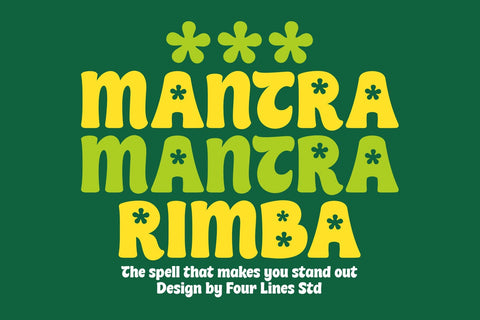 Mantra Rimba – Playful Display Font Font Four Lines Std. 