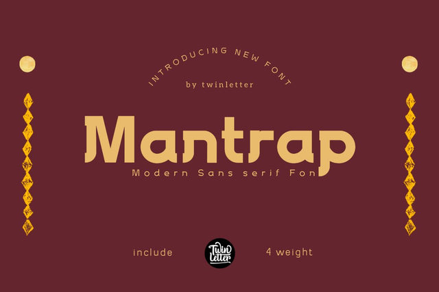 Mantrap Font twinletter 