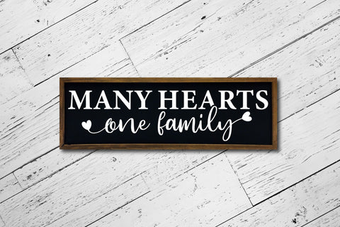 Many Hearts One Family Sign SVG SVG CraftLabSVG 
