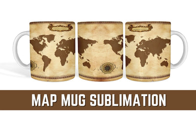 Map Mug Sublimation Sublimation SvgOcean 