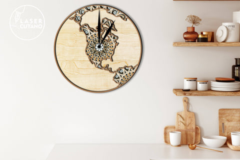 MAP USA WATCH Multilayer Laser Cut Files, Mandala, Round Sign SVG, 3D Designs, Paper Craft SVG LaserCutano 