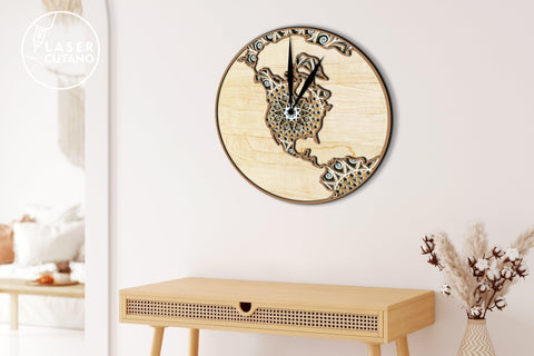 MAP USA WATCH Multilayer Laser Cut Files, Mandala, Round Sign SVG, 3D Designs, Paper Craft SVG LaserCutano 