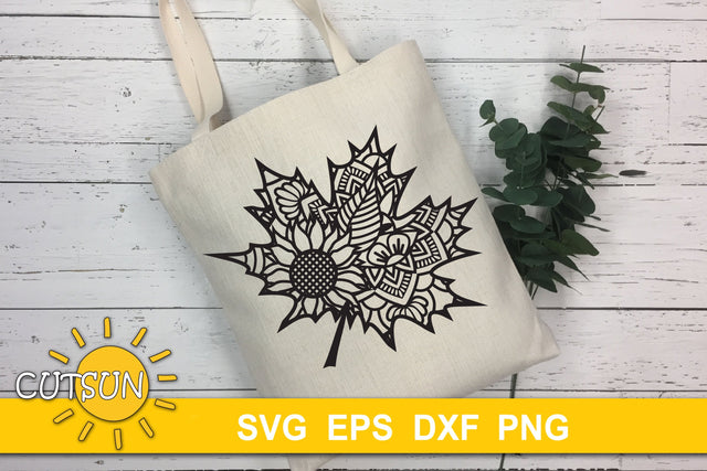Maple Leaf Mandala SVG | Fall SVG | Autumn SVG SVG CutsunSVG 