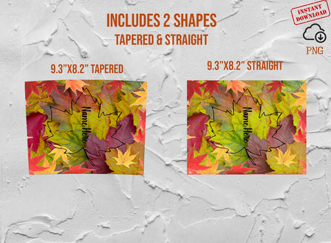 Maple Leaf Skinny Tumbler Png, Fall Tumbler, Canadian Maple Leaf, Autumn 20oz Skinny Tumbler Sublimation Wrap Designs Png Digital Download SVG 1966digi 