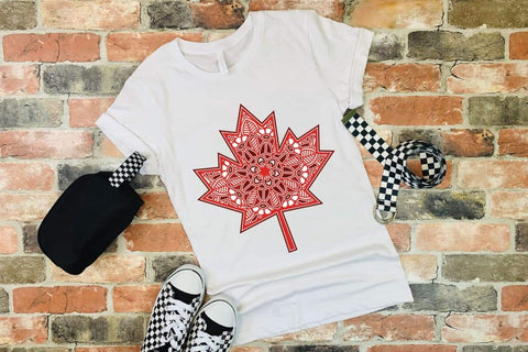 Maple Leaf SVG 3d Layered, Canada Day SVG, Mandala Cut File. 3D Paper Elinorka 