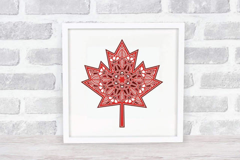 Maple Leaf SVG 3d Layered, Canada Day SVG, Mandala Cut File. 3D Paper Elinorka 