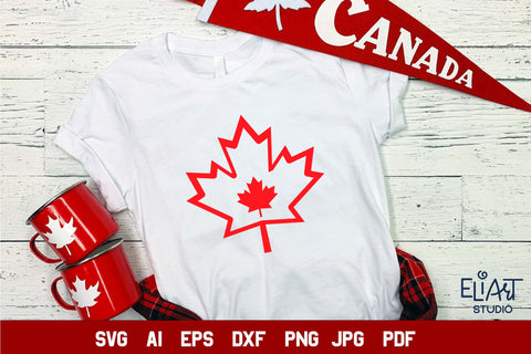 Maple Leaf SVG, Canada Day PNG Sublimation Design, Patriotic PNG Design. Sublimation Elinorka 