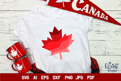 Maple Leaf SVG, Canada Day PNG Sublimation Design, Patriotic Vinyl Cut File. SVG Elinorka 