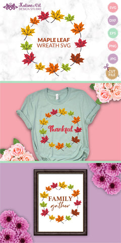 Maple leaf svg Fall wreath svg Circle border svg Fall svg Fall leaves svg Leaves svg Leaf svg Autumn svg Jpg, png, eps, dxf, svg cut file. SVG KatineArt 