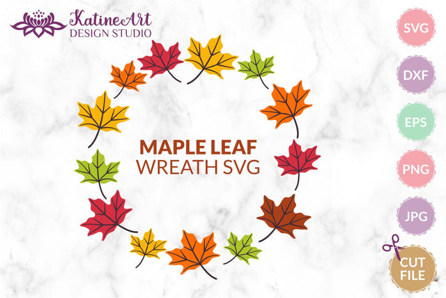 Maple leaf svg Fall wreath svg Circle border svg Fall svg Fall leaves svg Leaves svg Leaf svg Autumn svg Jpg, png, eps, dxf, svg cut file. SVG KatineArt 