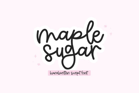 Maple Sugar - Handwritten Script Font Font KA Designs 