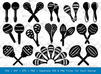 Maracas Pair SVG, Toys Silhouette, Mexican Toys Svg, Mini Maracas Svg, Maracas Svg, Neon Maracas Svg, Badge Svg, Toys Bundle SVG ETC Craft 