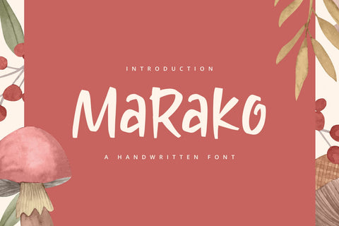 Marako - Handwritten Font Font Alpaprana Studio 