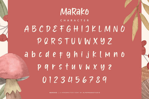 Marako - Handwritten Font Font Alpaprana Studio 