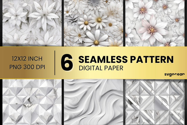 Marble Digital Paper Bundle | Seamless Pattern SVG SvgOcean 