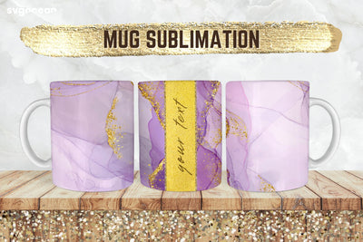 Marble Glitter Mug Design | PNG Bundle | Mug Wrap Sublimation SvgOcean 