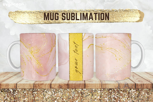 Marble Glitter Mug Tapered | PNG Bundle | Mug Wrap Sublimation SvgOcean 