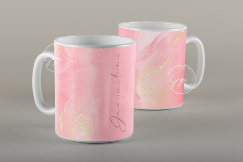 Marble Gold Glitter Abstract Sublimation Mug Wrap, Add Your Own Name, Marble Mug Wrap Pattern, 11 & 15 Oz Mug Cricut Press Sublimation Wrap Sublimation Syre Digital Creations 