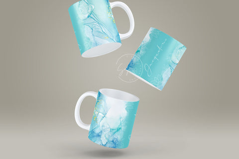 Marble Gold Glitter Abstract Sublimation Mug Wrap, Add Your Own Name, Marble Mug Wrap Pattern, 11 & 15 Oz Mug Cricut Press Sublimation Wrap Sublimation Syre Digital Creations 
