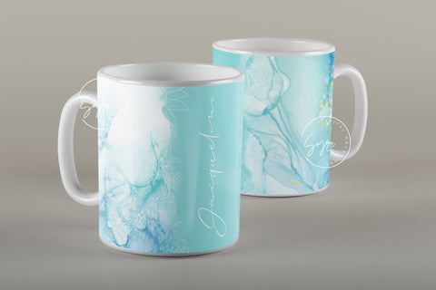 Marble Gold Glitter Abstract Sublimation Mug Wrap, Add Your Own Name, Marble Mug Wrap Pattern, 11 & 15 Oz Mug Cricut Press Sublimation Wrap Sublimation Syre Digital Creations 