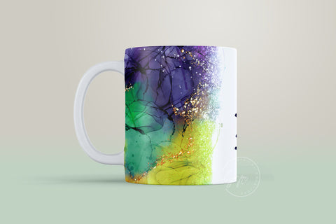 Marble Gold Mug, Add Your Own Name, Mardi Gras, Mug Sublimation Design PNG, Mardi Gras Gift, 11 & 15 Oz Mug Cricut Press Sublimation Wrap Sublimation Syre Digital Creations 