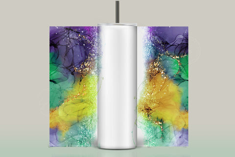 Marble Gold Tumbler, Add Your Own Name, Mardi Gras, Skinny Tumbler 20 oz Design Wrap PNG, Seamless Sublimation Design, Skinny Travel Tumbler Sublimation Syre Digital Creations 