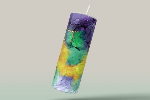 Marble Gold Tumbler, Add Your Own Name, Mardi Gras, Skinny Tumbler 20 oz Design Wrap PNG, Seamless Sublimation Design, Skinny Travel Tumbler Sublimation Syre Digital Creations 