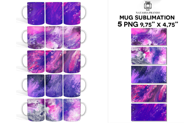 Marble Mug Wrap, Sublimation mug wrap bundle Sublimation Natasha Prando 