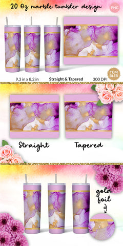 Marble Tumbler designs with Alcohol Ink for 20 oz Skinny Sublimation Wrap Design. Straight and Tapered Sublimation Wrap Design. PNG file Sublimation KatineDesign 