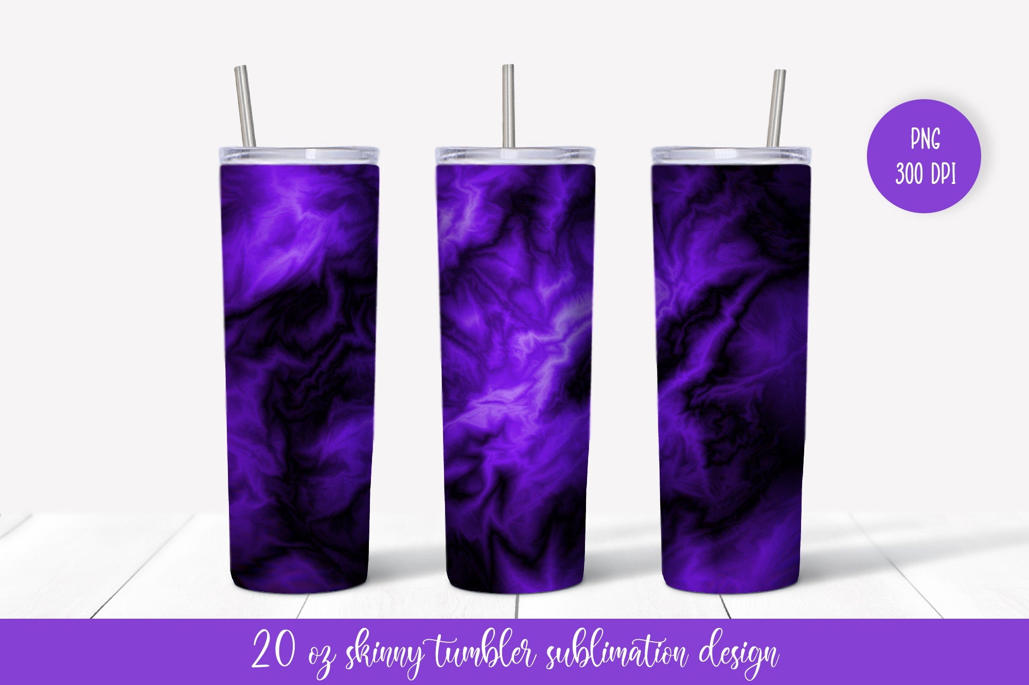 Marble Tumbler Sublimation Wrap. Black Purple Tumbler Design - So