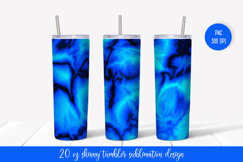 Marble Tumbler Sublimation Wrap. Dark Blue Tumbler Design Sublimation LaBelezoka 