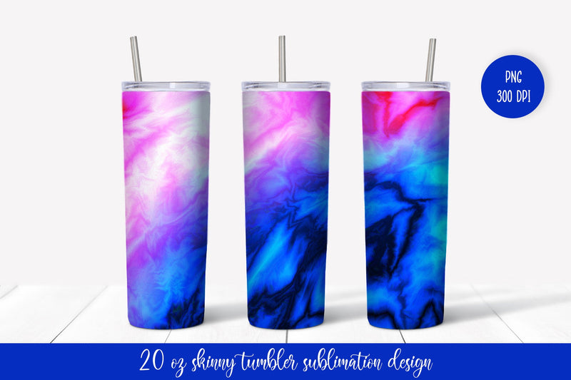 Marble Tumbler Sublimation Wrap. Pink Blue Tumbler Design Sublimation LaBelezoka 