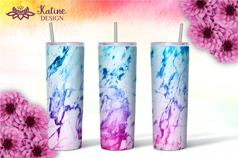 Marble Tumbler Sublimation Wrap. Black Purple Tumbler Design - So