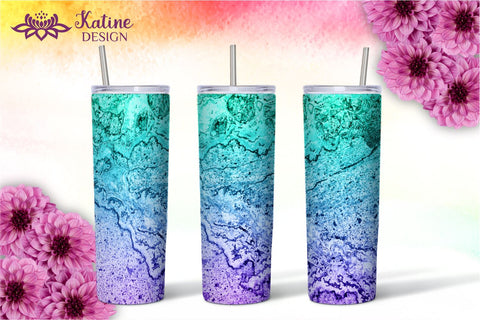Marble Tumbler, Yellow Pink, Blue Purple, Teal Yellow, Teal Purple, Purple Red, Abstarct Ombre Colorful Tumbler, Gradient Wrap Design Sublimation Bundle for 20 Oz Skinny Tumbler Straight and Tapered PNG Sublimation KatineDesign 