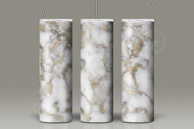 Marble White Black and Gold Abstract Sublimation, Skinny Tumbler 20 oz Design Wrap PNG, Seamless Sublimation Design, Skinny Travel Tumbler Sublimation Syre Digital Creations 