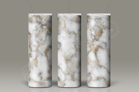 Marble White Black and Gold Abstract Sublimation, Skinny Tumbler 20 oz Design Wrap PNG, Seamless Sublimation Design, Skinny Travel Tumbler Sublimation Syre Digital Creations 