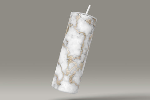 Marble White Black and Gold Abstract Sublimation, Skinny Tumbler 20 oz Design Wrap PNG, Seamless Sublimation Design, Skinny Travel Tumbler Sublimation Syre Digital Creations 