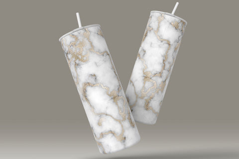 Marble White Black and Gold Abstract Sublimation, Skinny Tumbler 20 oz Design Wrap PNG, Seamless Sublimation Design, Skinny Travel Tumbler Sublimation Syre Digital Creations 