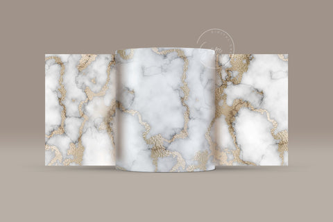 Marble White Black and Gold Abstract Sublimation Wrap Design, Marble Mug Wrap, 11 & 15 Oz Mug Cricut Press Sublimation Wrap, Marble Pattern Sublimation Syre Digital Creations 